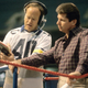 AAF advisor/original XFL co-founder Dick Ebersol, the father of AAF founder Charlie Ebersol, with the XFL’s Vince McMahon wt WrestleMania III.